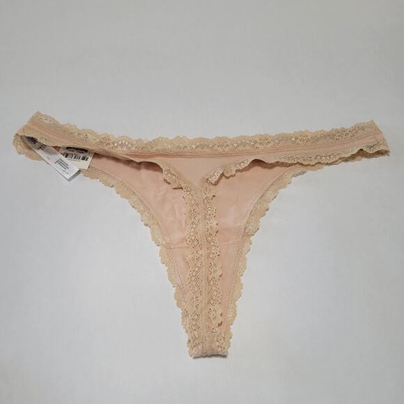 Jenni Women's Lace-Trim Thong Underwear Panties Chai NWT Size XL - Picture 5 of 5